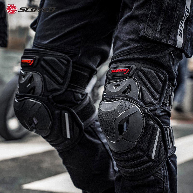 SCOYCO دراجة نارية منصات الركب - مراجعة Mountain Biking Knee Pads وسعره
