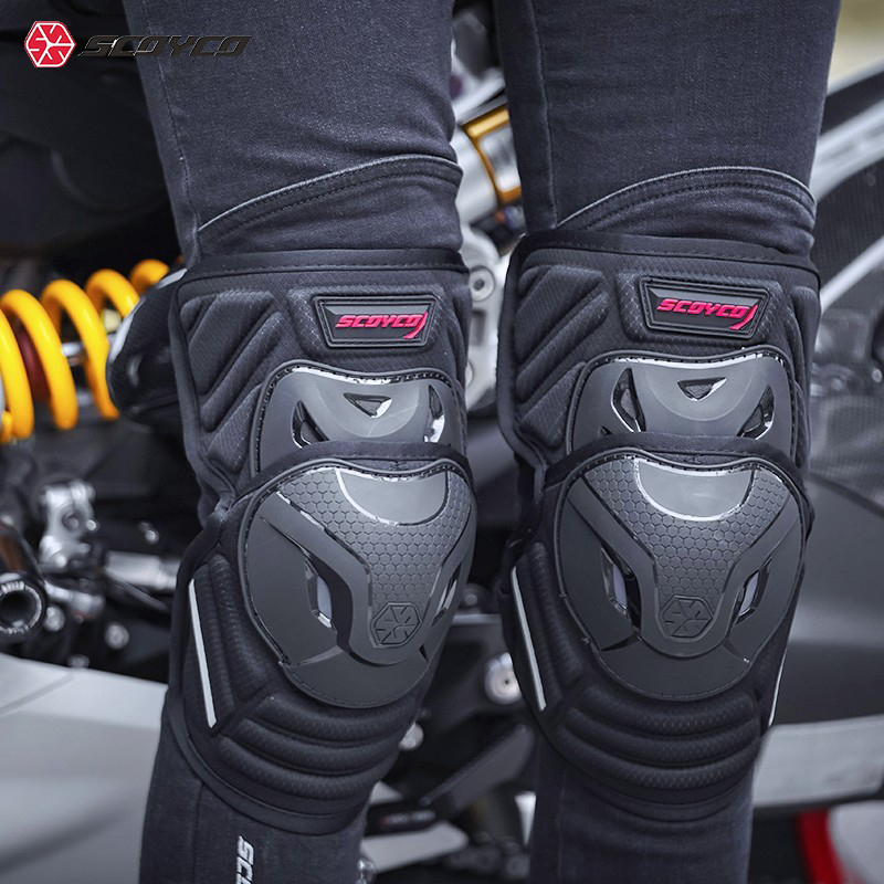 SCOYCO دراجة نارية منصات الركب - مراجعة Mountain Biking Knee Pads وسعره